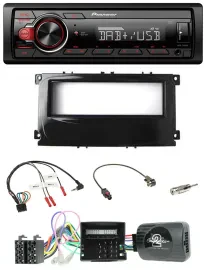 Автомагнитола для Ford Galaxy/Focus/C-Max Pioneer 1DIN, DAB, USB, поддержка кнопок на руле, CAN
