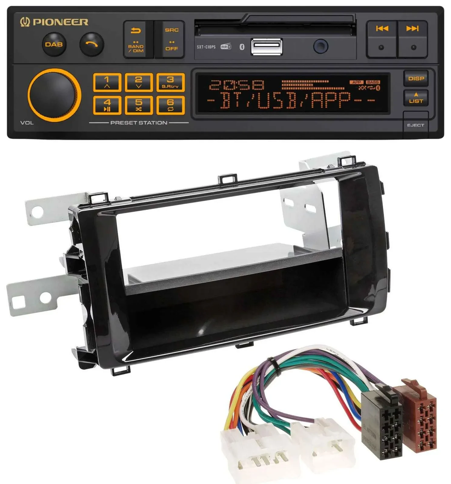 Автомагнитола Pioneer DAB, MP3, USB, Bluetooth для Toyota Auris (с 2013) черный