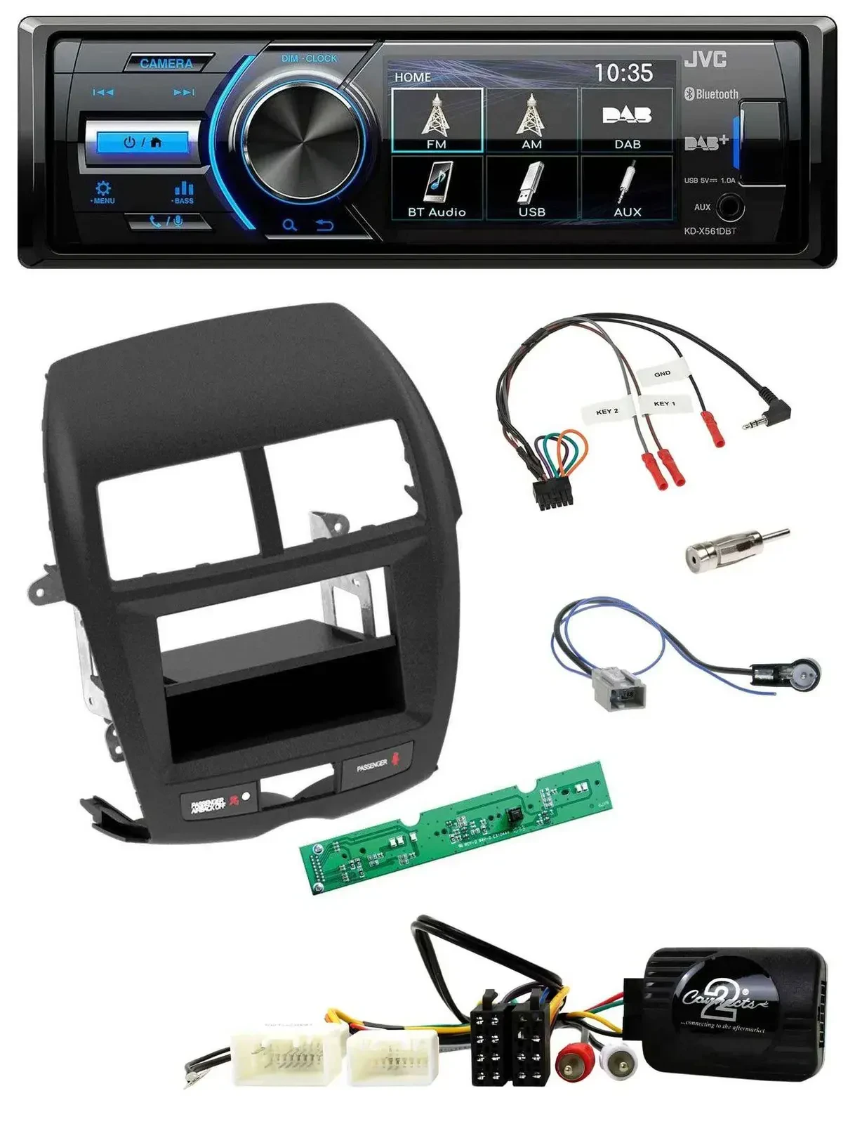 Автомагнитола JVC Bluetooth USB DAB для Mitsubishi ASX 2010–2014