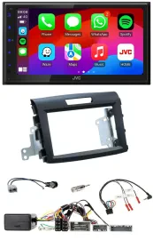 Автомагнитола JVC 2DIN Bluetooth USB DAB для Honda CR-V (FR5/FR6) с 2013, черный