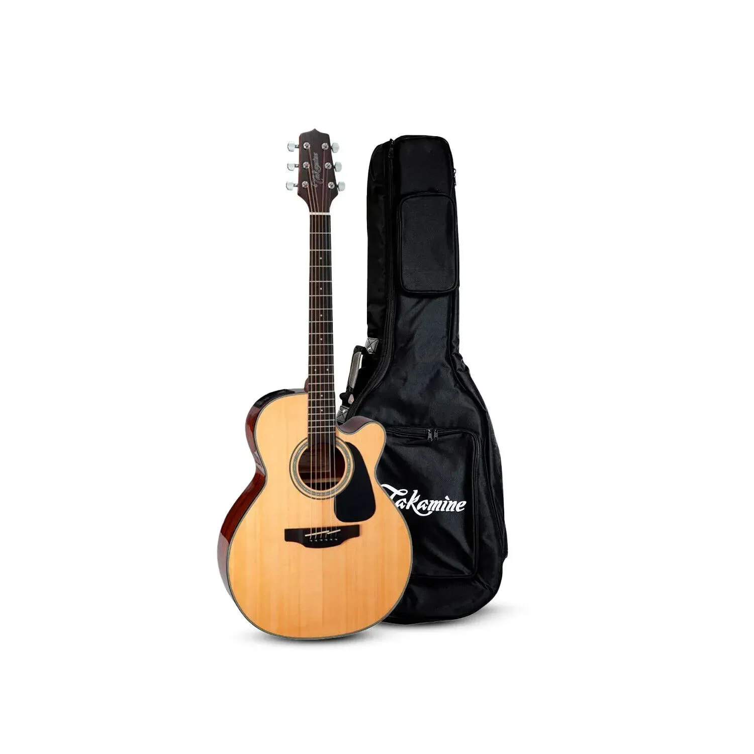 Takamine GN30CE NAT NEX Cutaway 6 String Natural Acoustic Electric Guitar Bundle