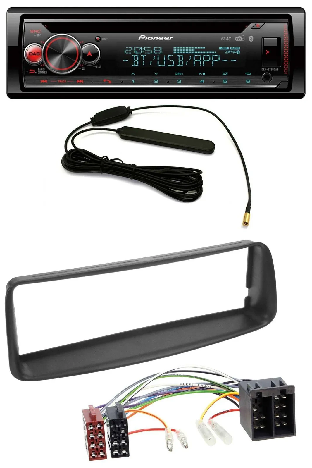 Pioneer USB DAB MP3 Bluetooth CD Autoradio für Peugeot 206 (ab 1998)