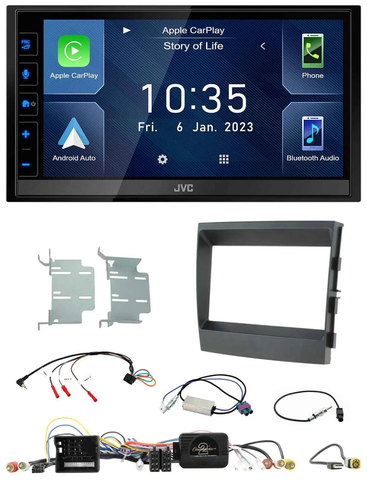 JVC DAB Bluetooth Lenkrad USB 2DIN Autoradio für Porsche Panamera 2009-2016