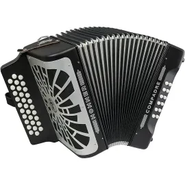 Hohner Compadre Diatonic Accordion - Keys of E/A/D - Black Black