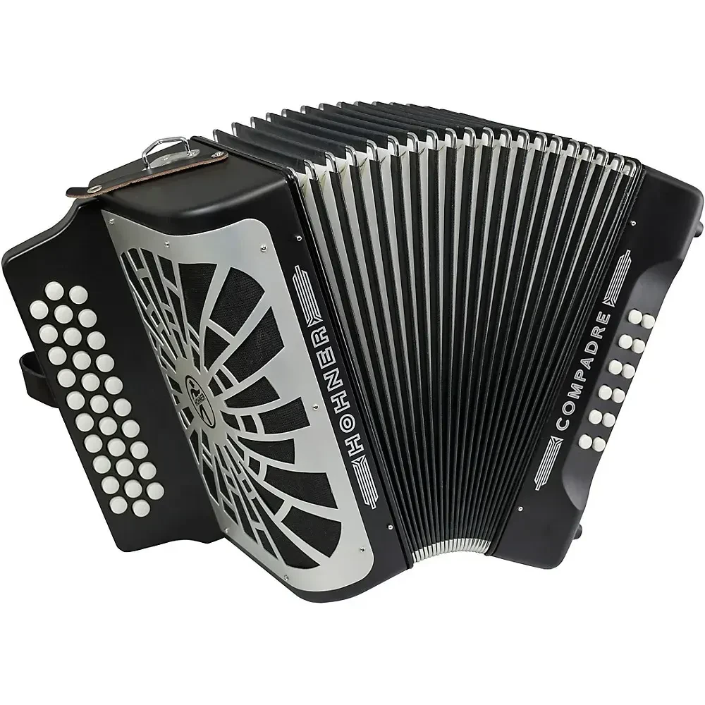 Hohner Compadre Diatonic Accordion - Keys of E/A/D - Black Black