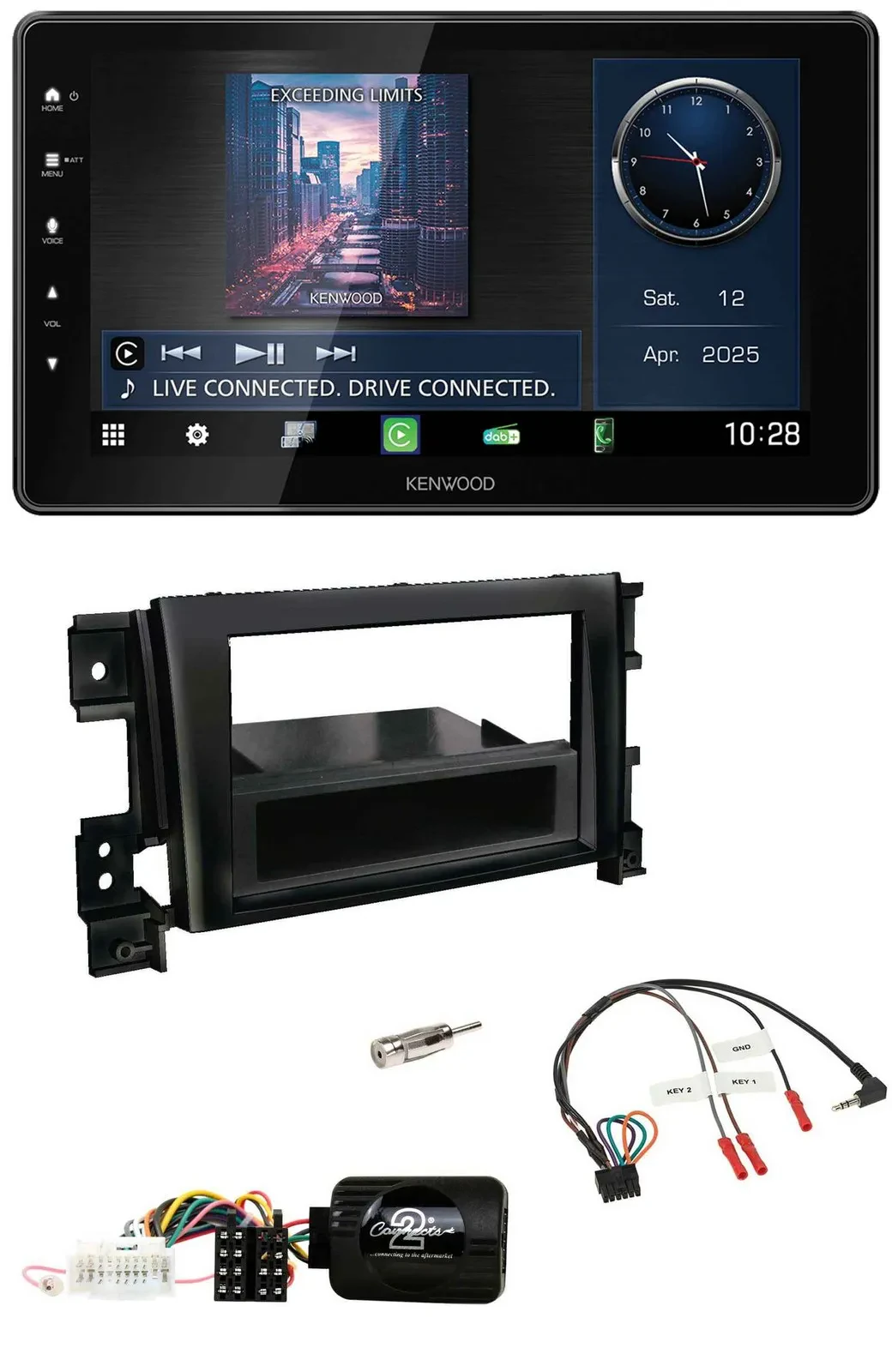 Автомагнитола для Suzuki Grand Vitara (2005–2011) Kenwood Bluetooth, USB, DAB, поддержка кнопок на руле