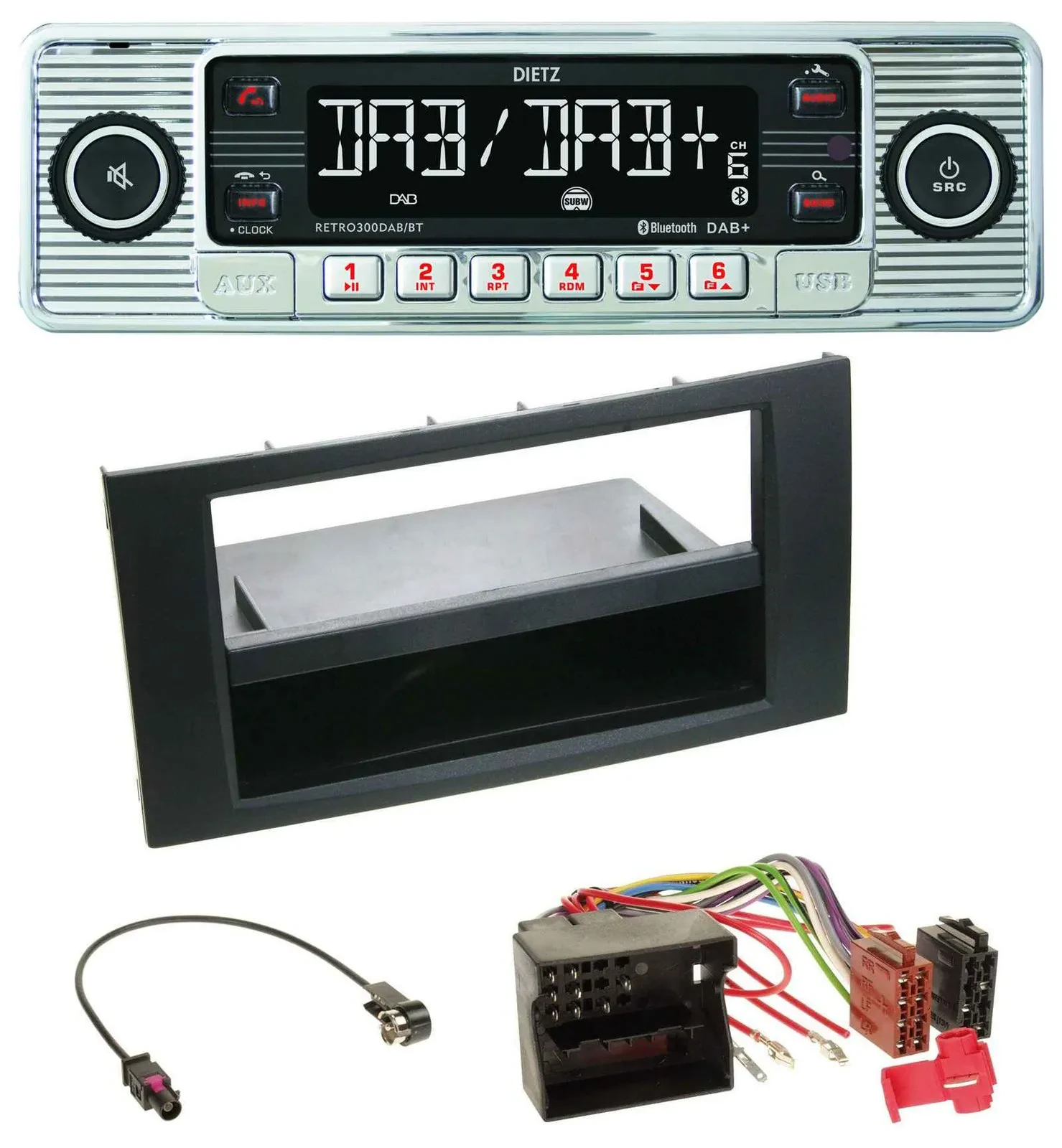 Dietz Bluetooth MP3 DAB USB Autoradio für Ford Focus C-Max S-Max Galaxy 03-07 sc