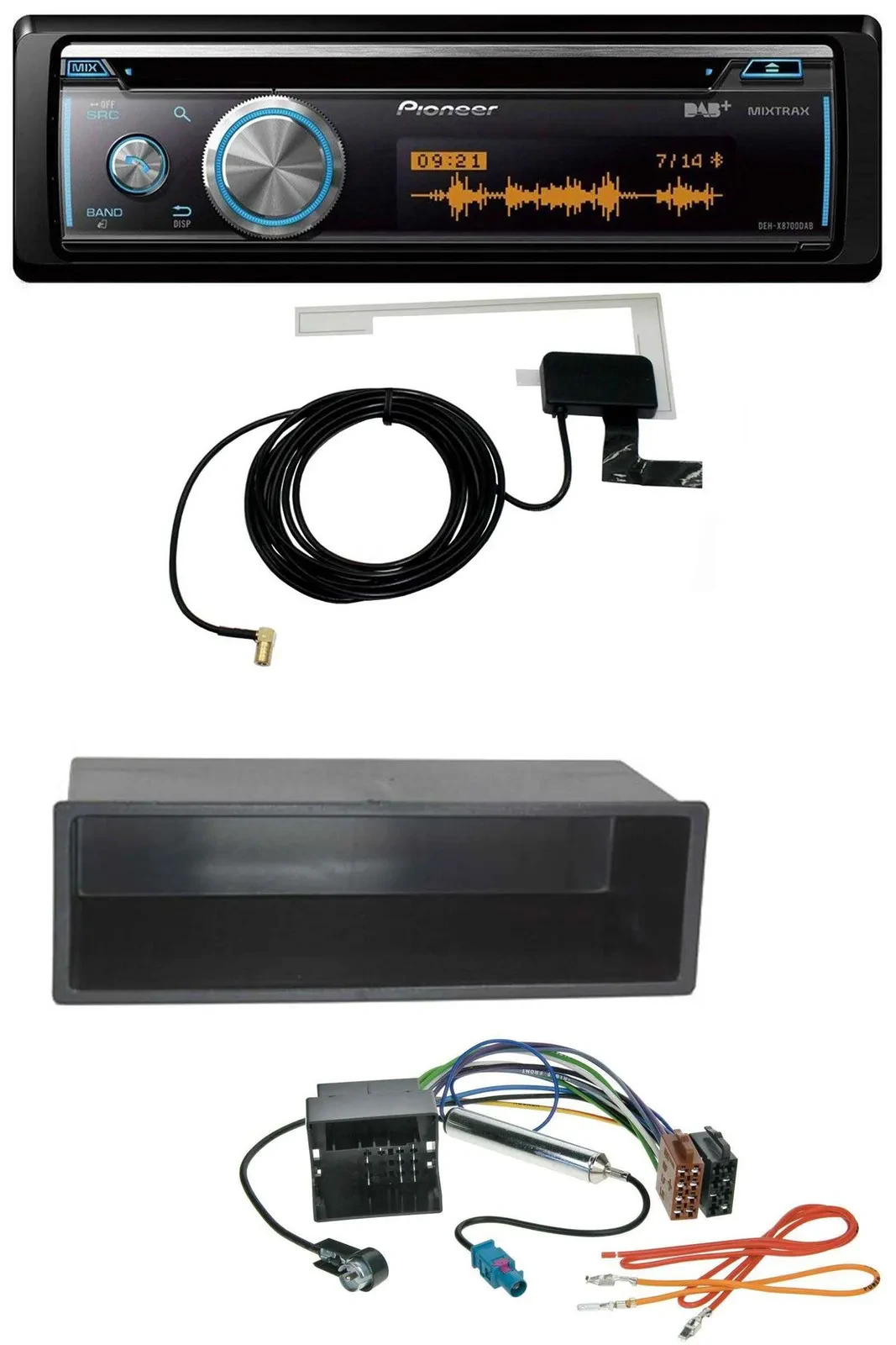 Pioneer Bluetooth DAB MP3 USB CD Autoradio für VW Polo, Lupo, Fox, Passat, T5