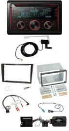 Pioneer 2DIN Lenkrad DAB USB CD Bluetooth Autoradio für Opel Zafira Corsa D Astr