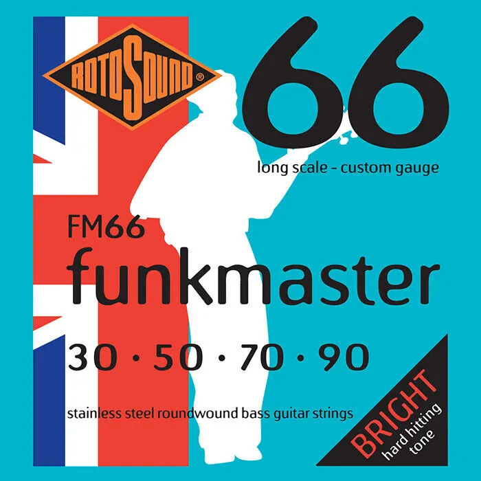 Струны для бас-гитары RotoSound FM66 Funkmaster Bass Stainless Steel 30-90