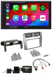 JVC Bluetooth 2DIN Lenkrad DAB USB Autoradio für Fiat Grande Punto anthrazit met