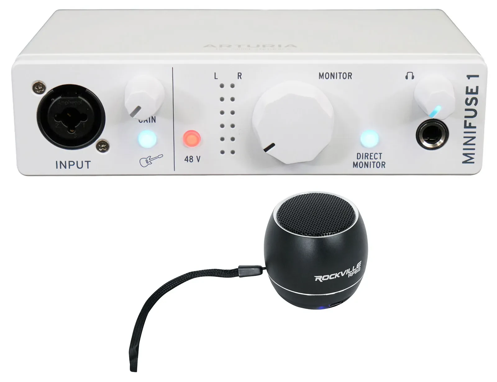 Arturia Minifuse 1 White Solo Audio USB Recording Interface+Bluetooth Speaker