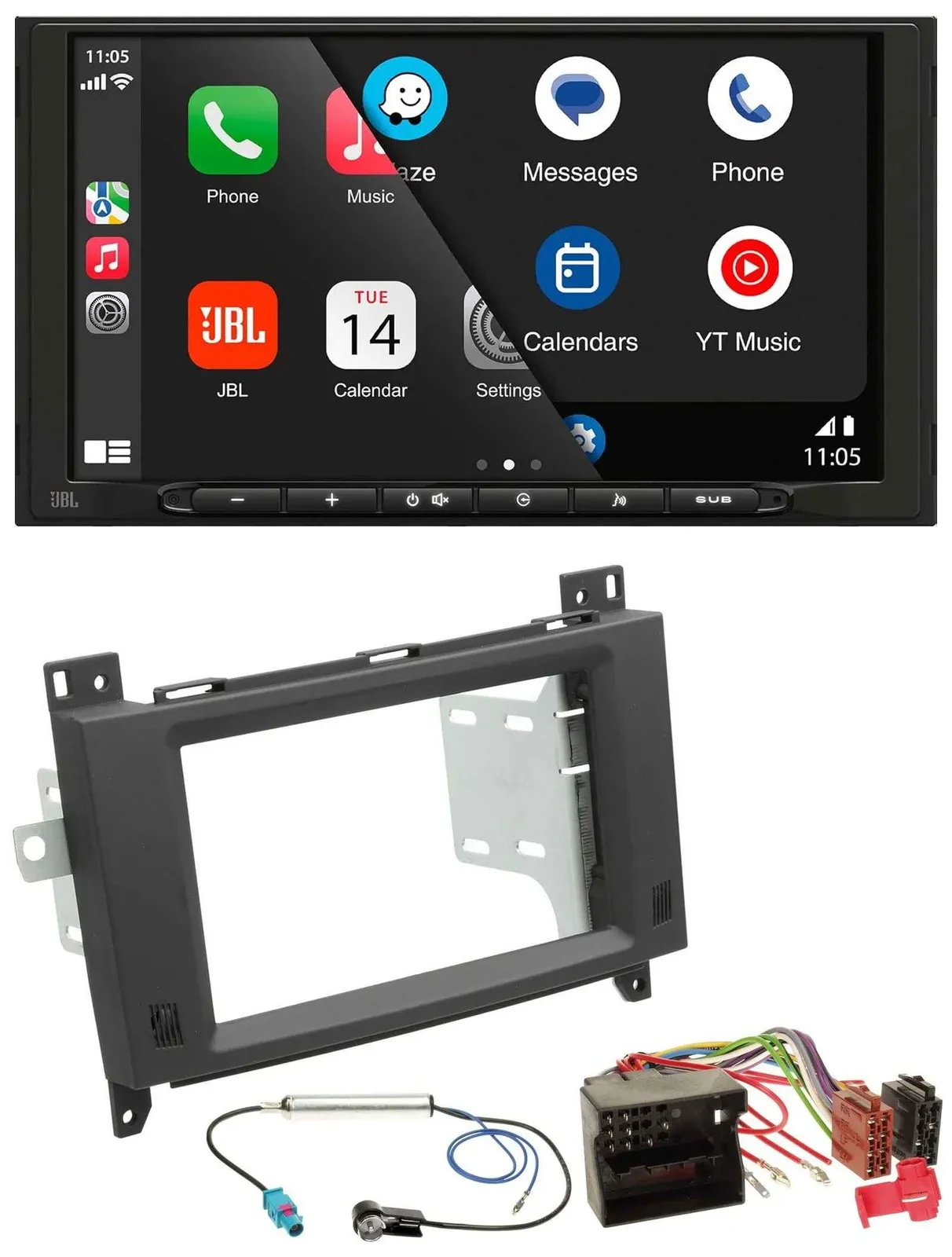 Автомагнитола для Mercedes Vito/Viano JBL 2 DIN MP3 DAB Bluetooth USB 2006–2014