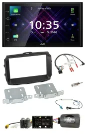 Автомагнитола для Alfa Romeo Giulietta 2013–2021 JVC 2 DIN, DAB, Bluetooth, USB, поддержка кнопок на руле