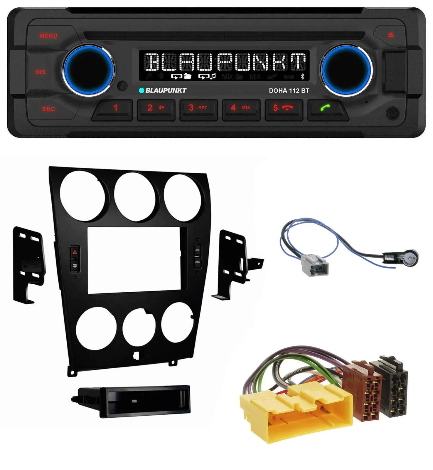 Blaupunkt AUX MP3 CD Bluetooth USB Autoradio für Mazda 6 (2006-2008)