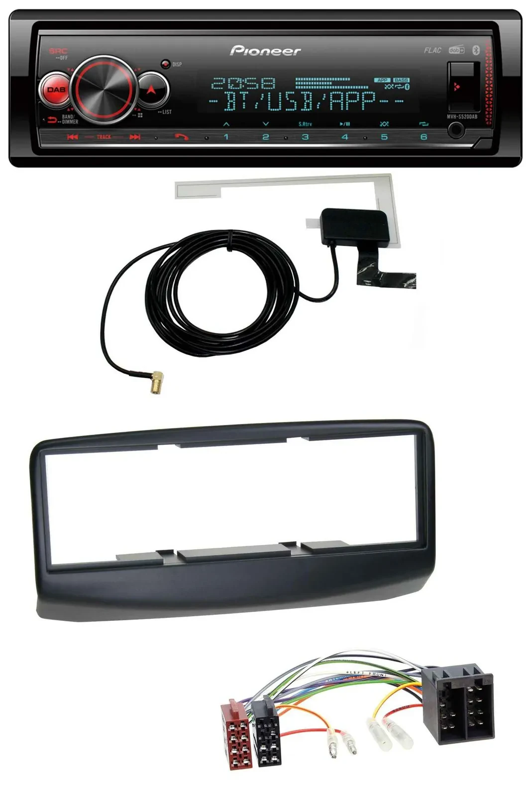 Автомагнитола для Fiat Multipla 186 (2006–2010) Pioneer Bluetooth, DAB, USB, MP3