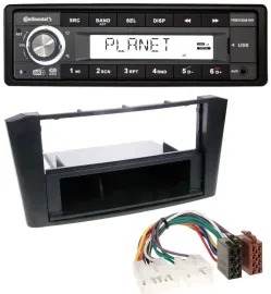 Continental USB 1DIN AUX DAB MP3 Autoradio für Toyota Avensis T25 (2003-2009)