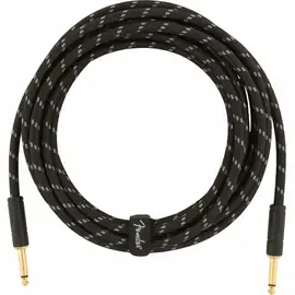 Инструментальный кабель Fender Deluxe Series Instrument Cable 15 Feet Straight Black Tweed