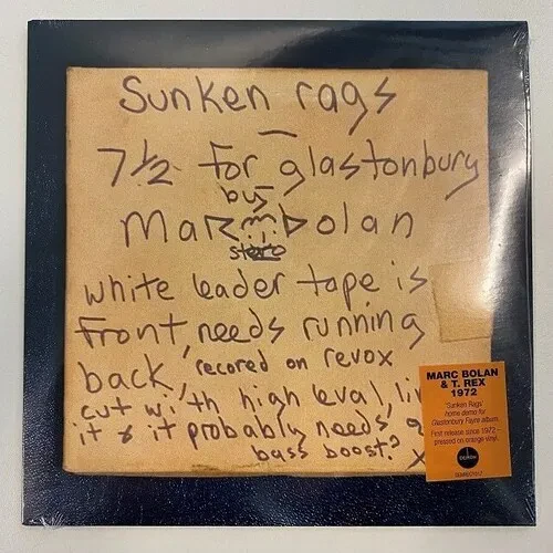 Виниловая пластинка T.Rex - Sunken Rags (Home Demo - 'Glastonbury Fayre' Version) - Orange Colored 7