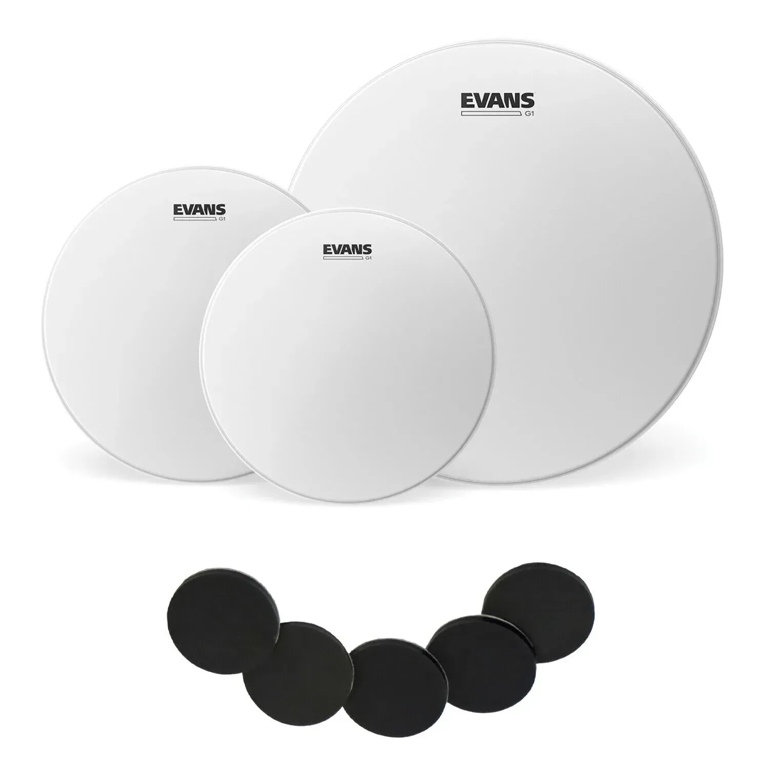 Барабанный пластик Evans ETP-G1-CTD-F (набор, 3 шт.) Coated, Fusion 10", 12", 14", с падами