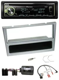 Pioneer DAB USB MP3 Lenkrad CD Autoradio für Opel Corsa C 2000-2004 silber