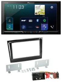 Pioneer MP3 Bluetooth USB 2DIN DAB Autoradio für Fiat Doblo ab 2015 piano schwar