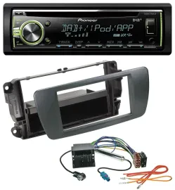 Автомагнитола Pioneer DAB USB MP3 AUX CD для Seat Ibiza (с 2008), чёрный