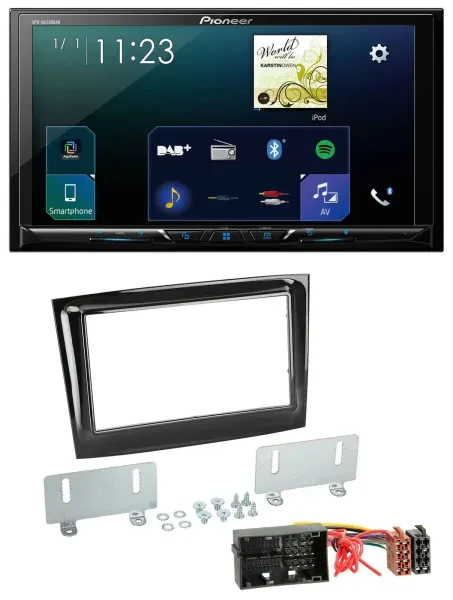 Pioneer MP3 Bluetooth USB 2DIN DAB Autoradio für Fiat Doblo ab 2015 piano schwar