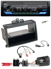 JVC Bluetooth DAB USB Lenkrad Autoradio für Hyundai i20 09-11 schwarz Rubber-Tou