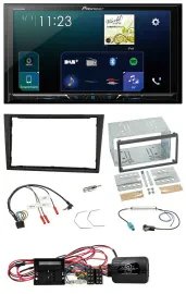 Pioneer Lenkrad Bluetooth USB 2DIN DAB Autoradio für Opel Corsa D stealth schwar