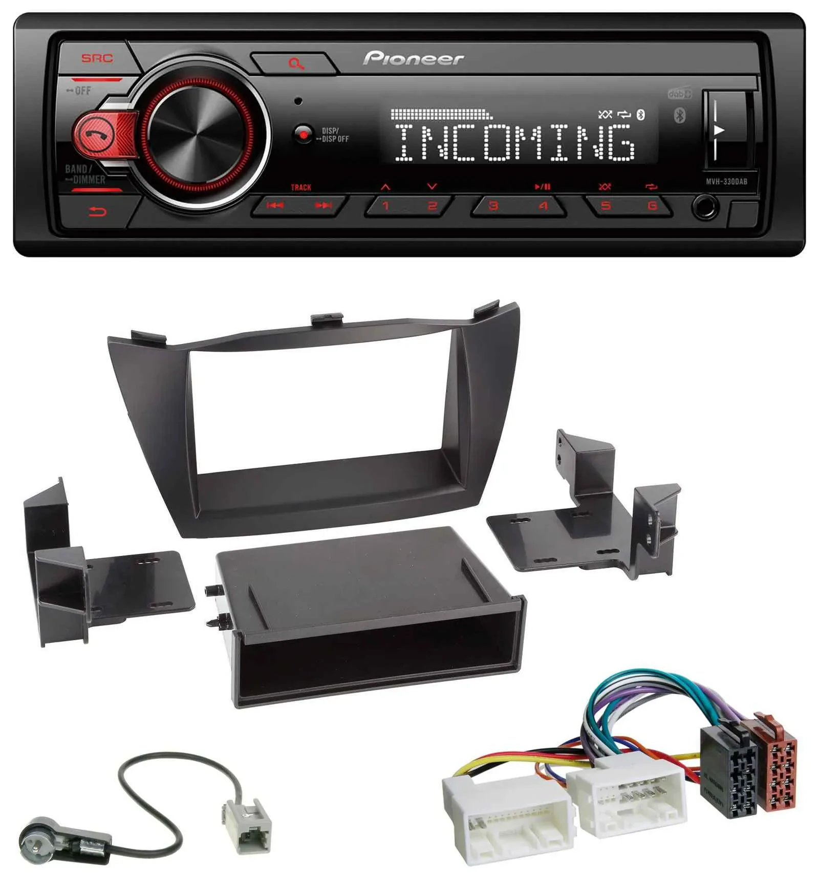 Pioneer Bluetooth USB DAB MP3 Autoradio für Hyundai ix35 (LM, 2010-2013)