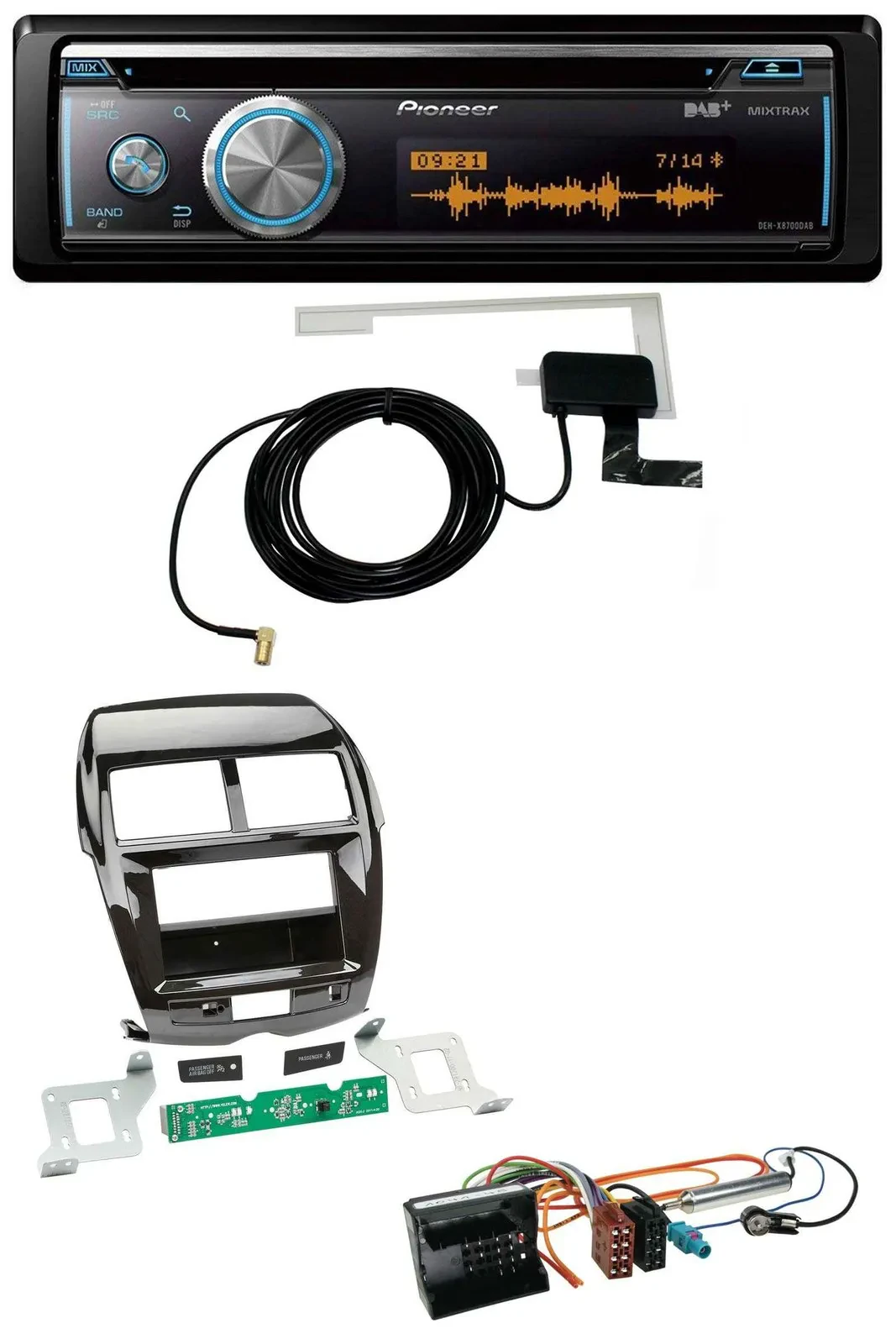 Pioneer Bluetooth DAB MP3 USB CD Autoradio für Citroen C4 Aircross Mitsubishi AS