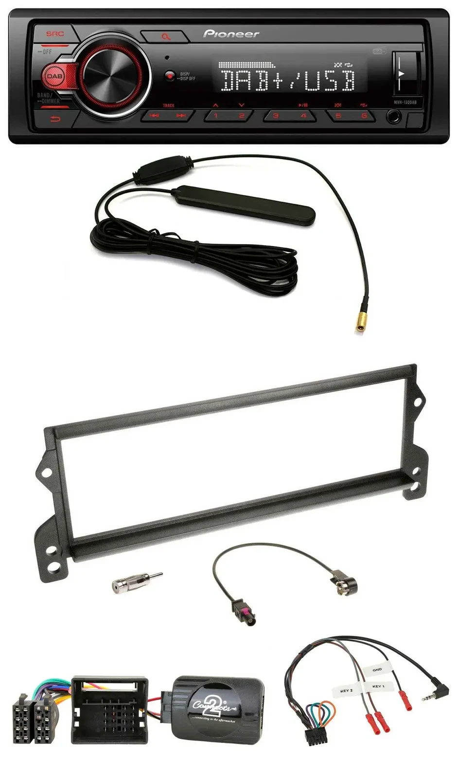 Pioneer MP3 DAB 1DIN Lenkrad USB Autoradio für Mini (2001-2006 MOST)