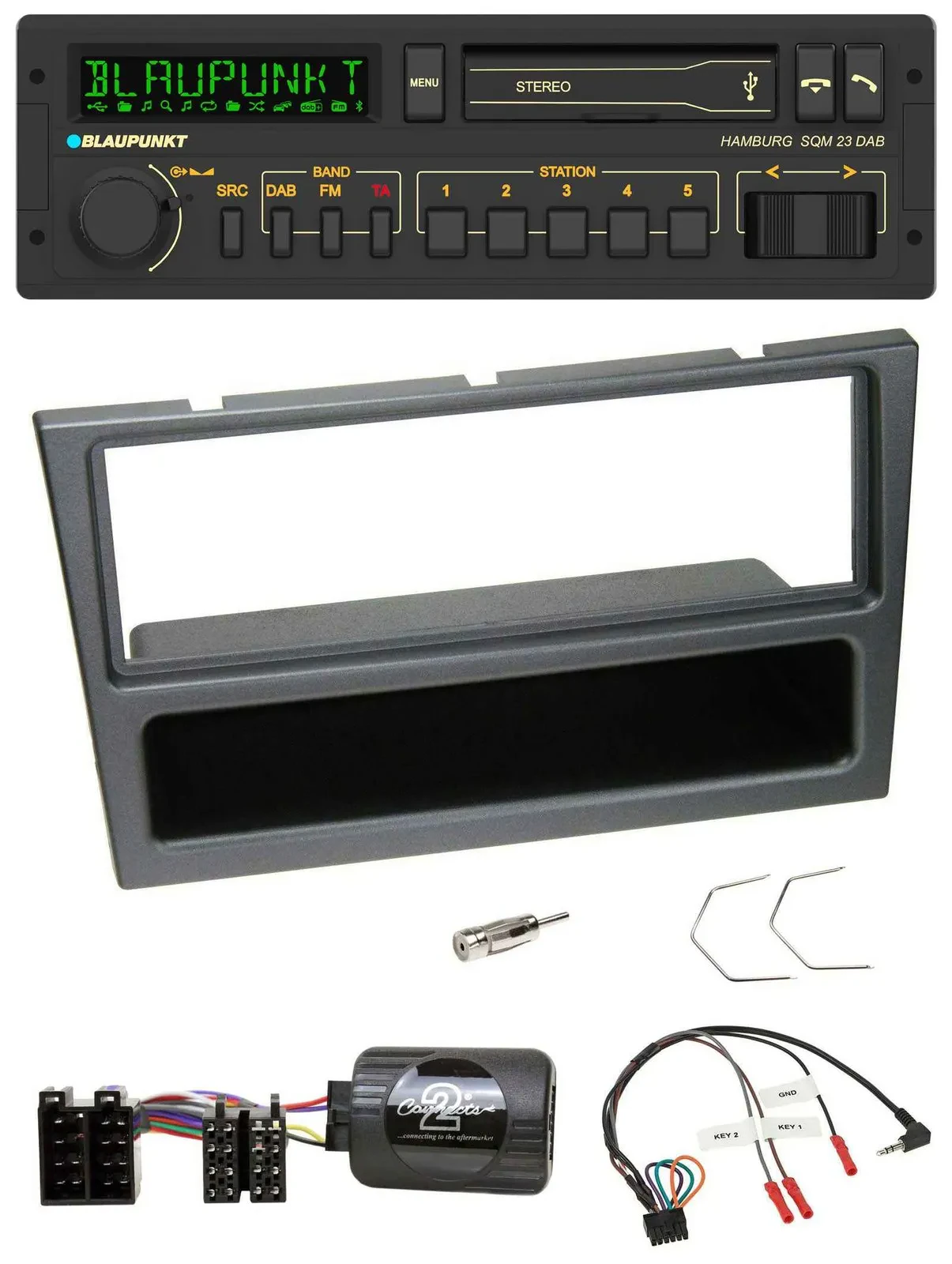 Blaupunkt USB DAB Bluetooth Lenkrad Autoradio für Opel Agila Corsa C Omega schwa