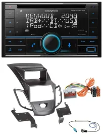 Автомагнитола для Ford Fiesta 2008–2010 Kenwood 2 DIN, CD, DAB, USB, MP3, Bluetooth