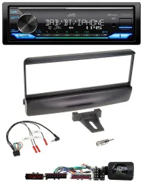 Автомагнитола для Ford Mondeo (2000–2002) JVC Bluetooth, DAB, USB, поддержка управления на руле черная