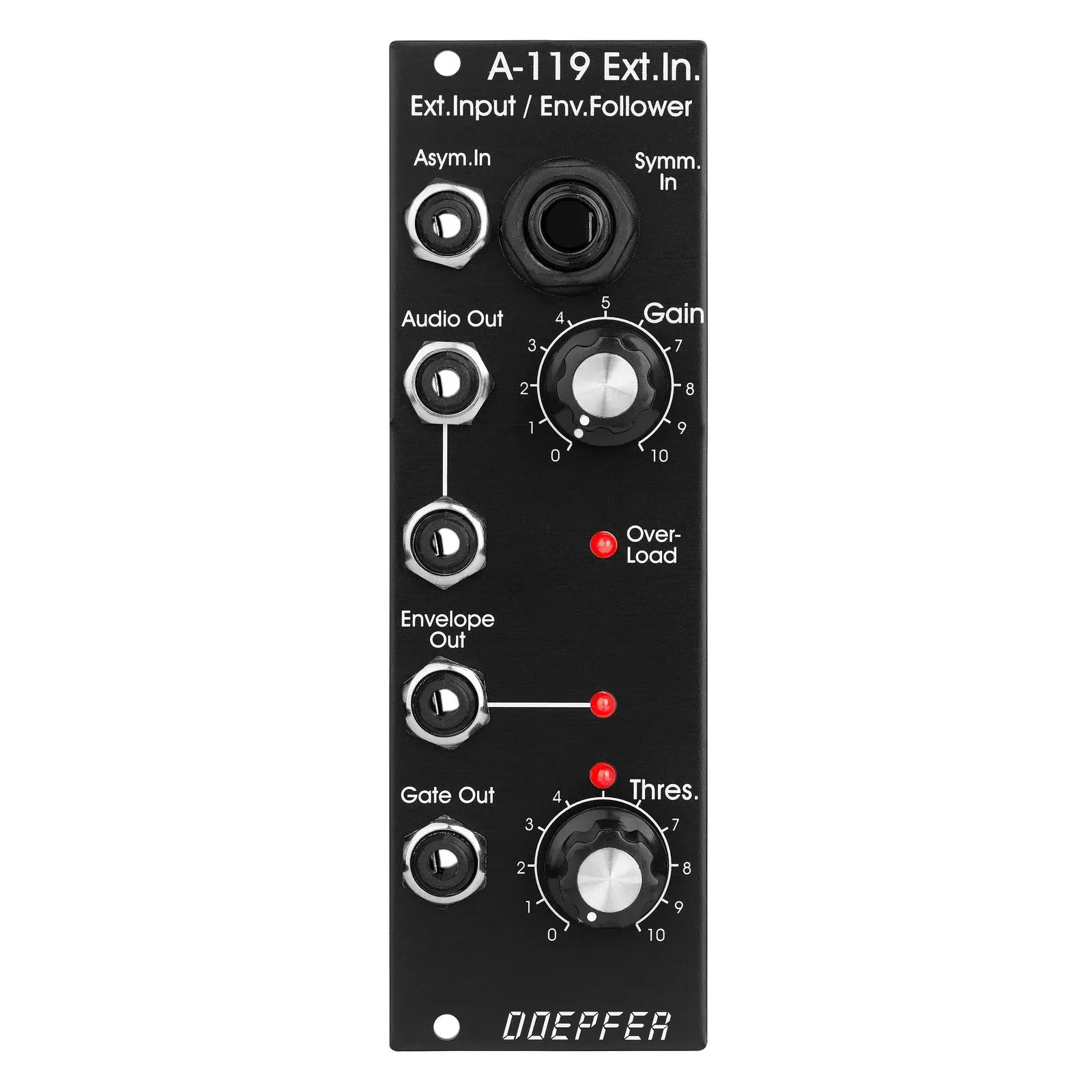Модульный студийный синтезатор Doepfer A-119 Ext. Input / Envelope Follower Vintage Edition