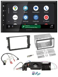 Автомагнитола Kenwood 2 DIN, DAB, Bluetooth, USB, поддержка управления на руле, для VW Amarok/Beetle/EOS/Caddy