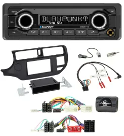 Автомагнитола Blaupunkt MP3, Bluetooth, USB для Kia Rio UB (2011–2015), черная, поддержка кнопок на руле
