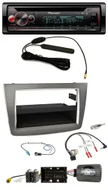 Автомагнитола для Alfa Romeo MiTo (2014–2018) Pioneer CD, USB, DAB, Bluetooth, поддержка кнопок на руле, серебристая