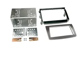 Radioblende Set Doppel DIN Autoradio für Alfa Romeo Mito 955 ab 2008 silber