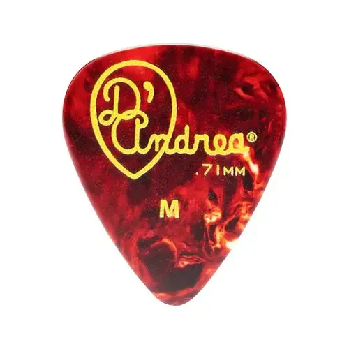 Медиаторы D'Andrea Shell Celluloid TPG351.071MD, 12 штук, 0.71 мм