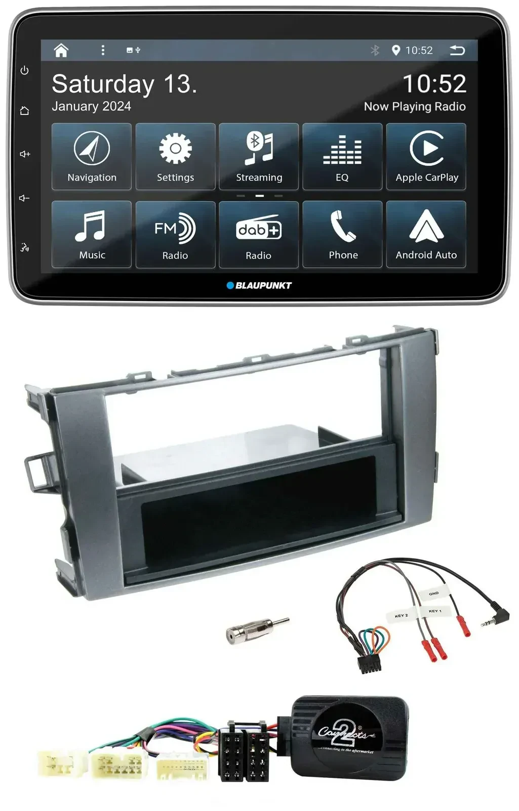 Blaupunkt USB DAB SD Lenkrad Bluetooth Autoradio für Toyota Avensis Typ T25 ab 2
