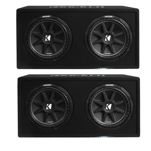 Kicker 43DC122 Dual 12" 300W RMS Comp Series Ported Sub Enclosure