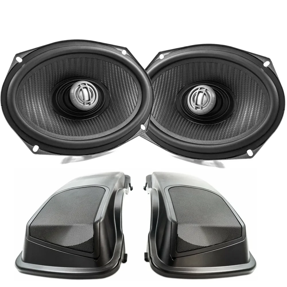 Kenwood eXcelon XM69R + Saddlebag Kit; fits select 1993-2025 Harley Davidson