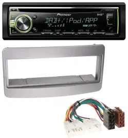 Автомагнитола Pioneer DAB/USB/MP3/AUX/CD для Toyota Celica/MR2, тёмно-серебристый
