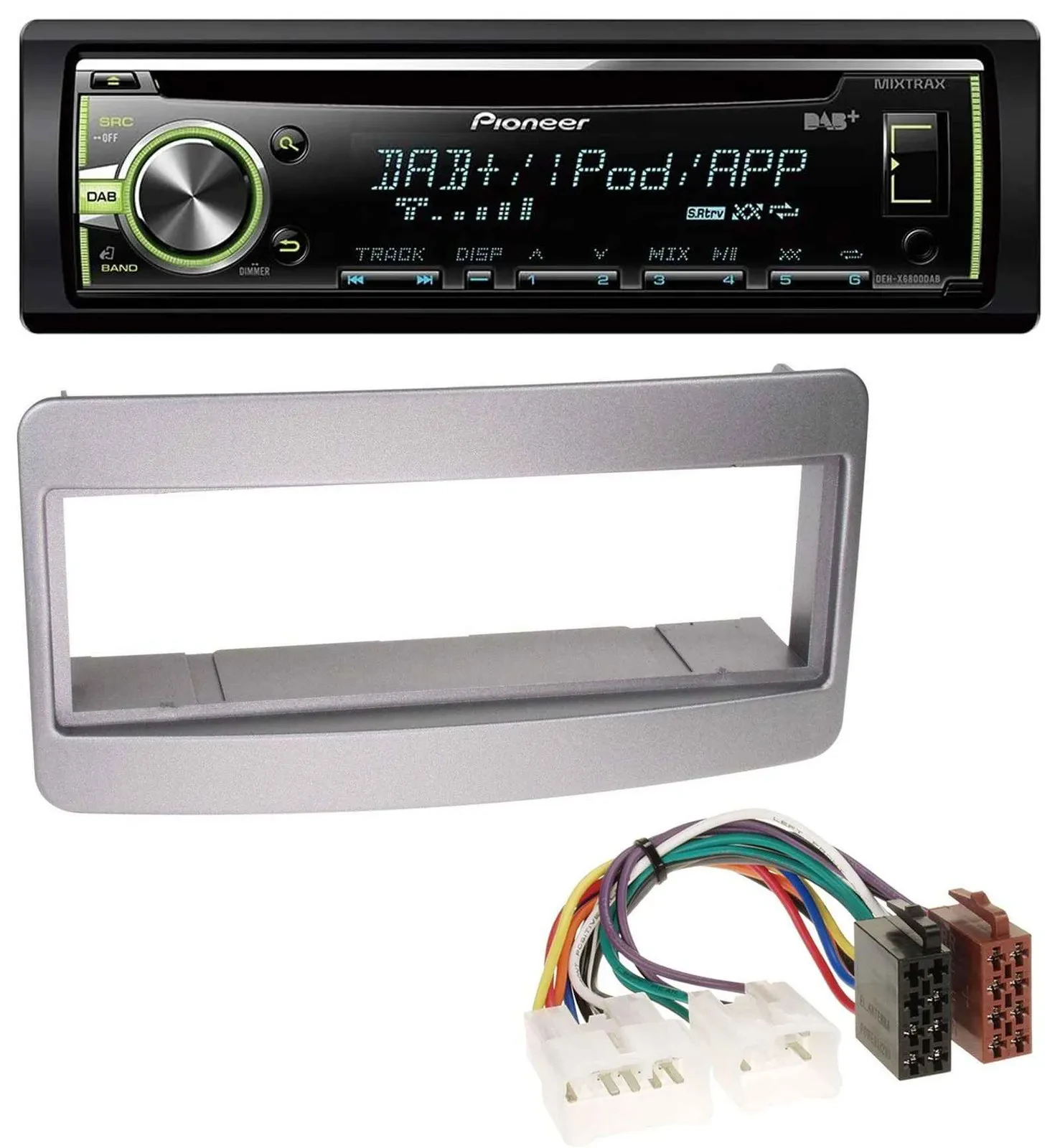 Автомагнитола Pioneer DAB/USB/MP3/AUX/CD для Toyota Celica/MR2, тёмно-серебристый