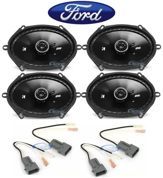 Kicker 6x8" Front+Rear Car Speaker Replacement For 2004 Ford F-150 Heritage