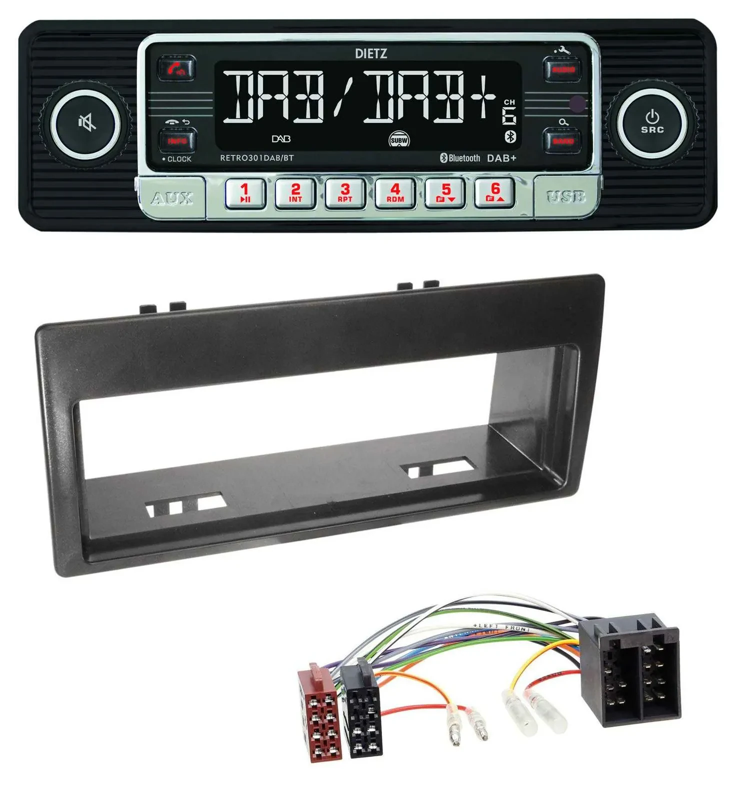 Dietz USB DAB MP3 Bluetooth Autoradio für Citroen Xantia (1999-2003)