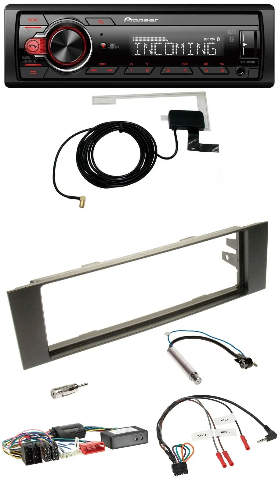 Pioneer MP3 Lenkrad CD DAB USB Autoradio für Audi A3 03-06 Teilsystemadapter